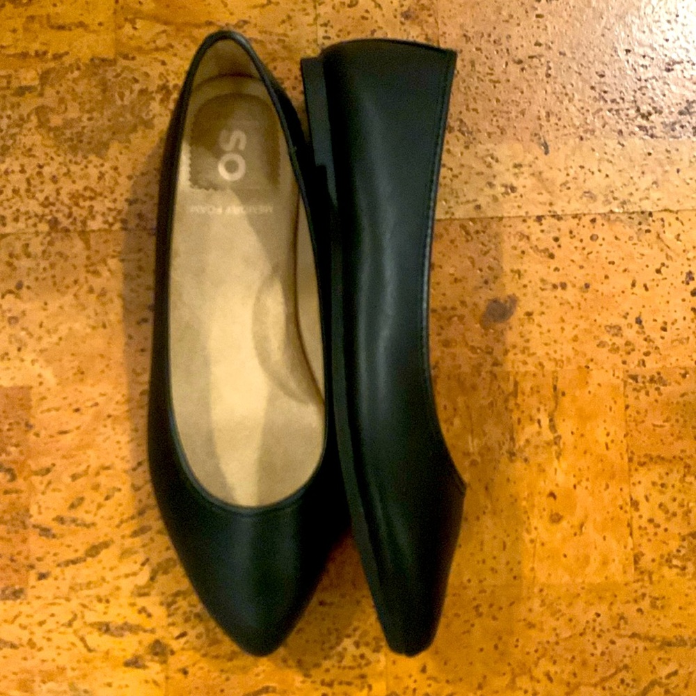 SO Black Women's Flats